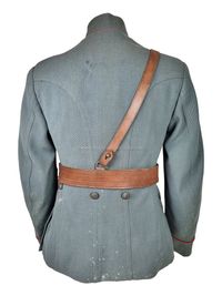 Ribcord private tailored uniform jacket of Reserve Captain J. Barkmeijer, Cdt - 2-III-14 R.A. Bronze Cross.