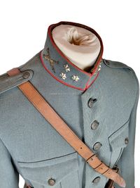 Ribcord private tailored uniform jacket of Reserve Captain J. Barkmeijer, Cdt - 2-III-14 R.A. Bronze Cross.