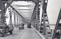 The Moerdijk bridges over the Hollands Diep during World War II.