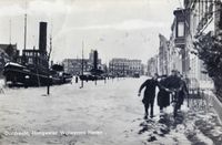 Dordrecht, Wolwevershaven during High Tide - February 12, 1940.