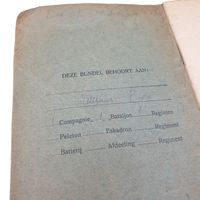 Songbook of Willem Boer from the Willemsdorp Covering Detachment.