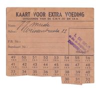 Bonnen en Distributiestamkaarten Dordrecht tweede wereldoorlog.