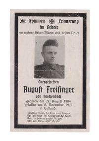 German deathcards of German soldiers who fell in Dordrecht during World War II.