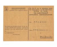Documenten met betrekking tot de tweede wereldoorlog in Dordrecht.