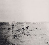 Moerdijk en de Moerdijkbruggen in mei 1940.