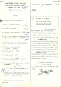 De papieren behorende bij de registratiestaat van de Binnenlandse Strijdkrachten.