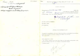 De papieren behorende bij de registratiestaat van de Binnenlandse Strijdkrachten.
