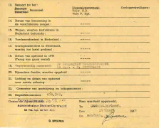 De registratiestaat voor de gezagstroepen.