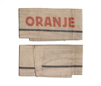 Oranje armband Binnenlandse strijdkrachten Sectiecommandant Dordrecht.