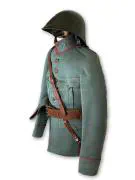 1e Luitenant der Pontonniers en Torpedisten met helm