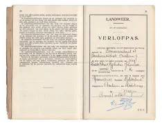 Zakboekjes en herkenningsplaatjes van het Korps Pontonniers en Torpedisten