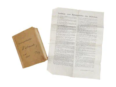 Oorlogszakboekje dienstplichtig soldaat Titte Wijbrands.