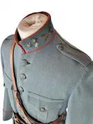 Ribcord private tailored uniform jacket of Reserve Captain J. Barkmeijer, Cdt - 2-III-14 R.A. Bronze Cross.