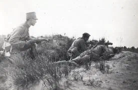 Field exercise of Dutch soldiers during the mobilization.