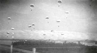 German paratroopers land near Moerdijk.