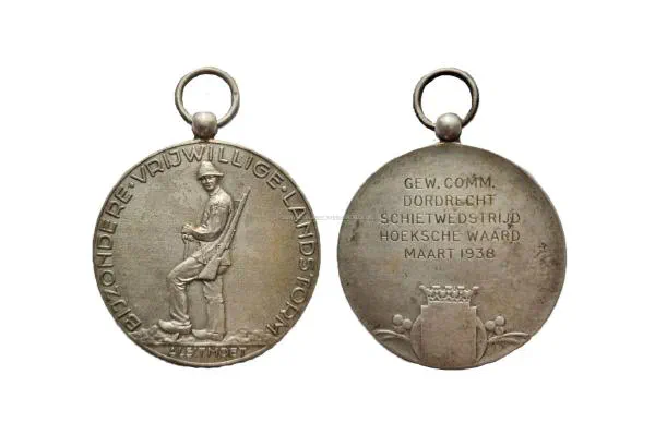 Schietmedaille Bijzonder Vrijwillige Landstorm Dordrecht Hoekse Waard