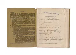 5. Oorlogszakboekje en herkenningsplaatje Jacobus Dubbeldam - Dordrecht
