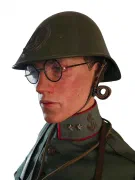 1e Luitenant der Pontonniers en Torpedisten met helm