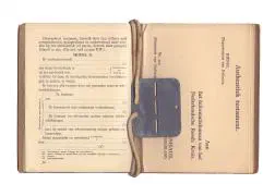 3. Oorlogszakboekje en herkenningsplaatje dienstplichtig soldaat Arie Verbaan - Korps Pontonniers en Torpedisten