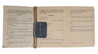 3. Oorlogszakboekje en herkenningsplaatje dienstplichtig soldaat Arie Verbaan - Korps Pontonniers en Torpedisten