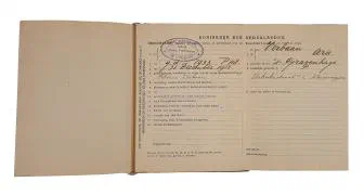 Zakboekjes en herkenningsplaatjes van het Korps Pontonniers en Torpedisten