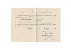 Zakboekjes en herkenningsplaatjes van het Korps Pontonniers en Torpedisten