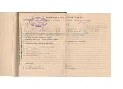 Zakboekjes en herkenningsplaatjes van het Korps Pontonniers en Torpedisten