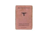 Vorlaufiger Fremdenpas Anthonie Ploegers Dordrecht thumbnail