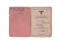 Vorlaufiger Fremdenpas Anthonie Ploegers Dordrecht