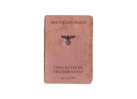 Vorlaufiger Fremdenpas Anthonie Ploegers Dordrecht thumbnail