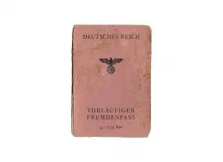 Vorlaufiger Fremdenpas Anthonie Ploegers Dordrecht