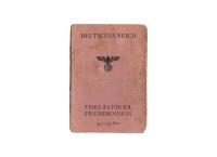 Vorlaufiger Fremdenpas Anthonie Ploegers Dordrecht thumbnail