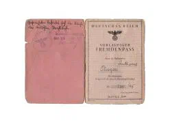 Vorlaufiger Fremdenpas Anthonie Ploegers Dordrecht