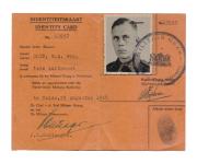 Legitimatiekaart militair gezag Willem Adriaan Fop Smit thumbnail