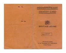 Identiteitskaart Militair Gezag Willem Adriaan Fop Smit