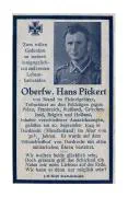 Oberfeldwebel Hans Pickert.