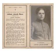 Dienstplichtig soldaat Johan Jacob Bour.