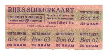 Rantsoenbonnen uit Dordrecht