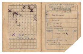 Distributiestamkaarten van de familie van Vlierden uit Dordrecht.