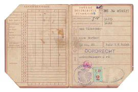 Distributiestamkaarten van de familie van Vlierden uit Dordrecht.