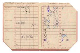 Distributiestamkaarten van de familie van Vlierden uit Dordrecht.