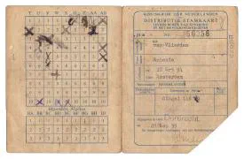 Distributiestamkaarten van de familie van Vlierden uit Dordrecht.