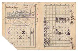 Distributiestamkaarten van de familie van Vlierden uit Dordrecht.