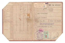 Distributiestamkaarten van de familie van Vlierden uit Dordrecht.