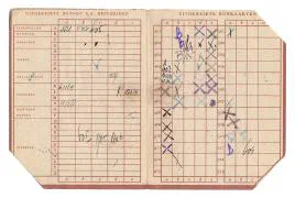 Distributiestamkaarten van de familie van Vlierden uit Dordrecht.