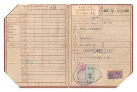 Distributiestamkaarten van de familie van Vlierden uit Dordrecht.