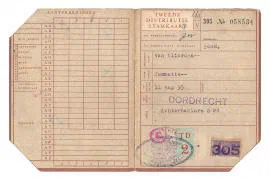 Distributiestamkaarten van de familie van Vlierden uit Dordrecht.