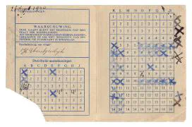 Distributiestamkaarten 1e en 2e model Hendrika Stoutjesdijk en Cornelis van Eldik.