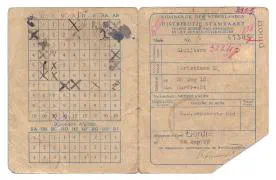 Distributiestamkaarten van de familie Sluijters uit Dordrecht.