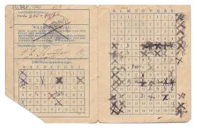 Distributiestamkaarten van de familie Sluijters uit Dordrecht.